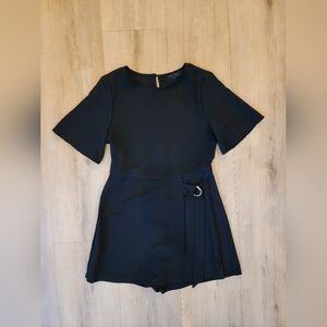 Highstreet Black Romper/Dress with Crew Neck